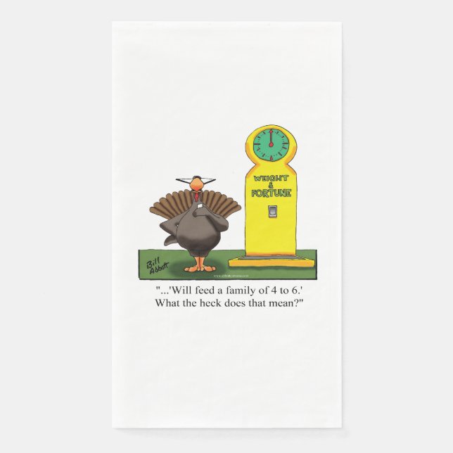 Serviette En Papier Drôle Thanksgiving Humour serviettes de toilette (Devant)