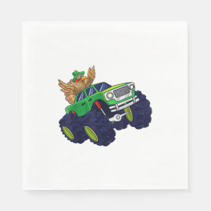 Serviette En Papier Drôle Thanksgiving Turquie équitation Monster Cami