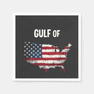 Serviette En Papier Drôle Trump USA Carte Drapeau