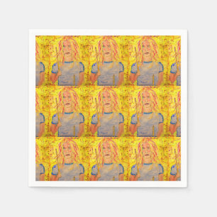 Serviette En Papier drumer filles rock Art
