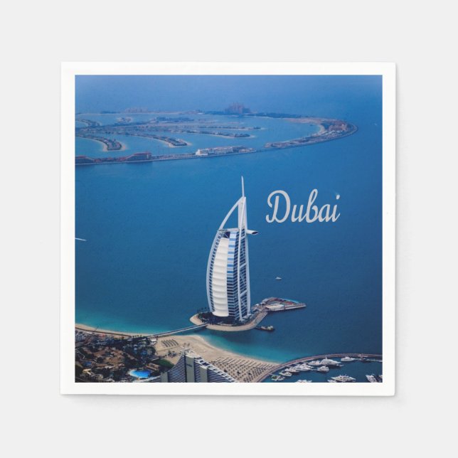 Serviette En Papier Dubaï Émirats arabes unis Burj Al Arab (Devant)