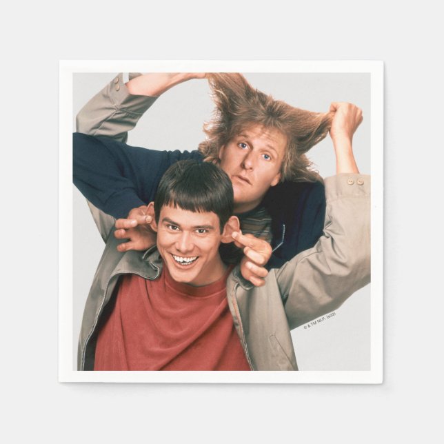 Serviette En Papier Dumb et Dumb | Lloyd et Harry (Devant)