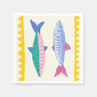 Serviette En Papier Duo de sardines