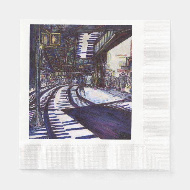 Serviette En Papier Dusting the Piano (Devant)