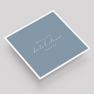 Serviette En Papier Dusty Blue Elegance : Fêtes des mariées personnali