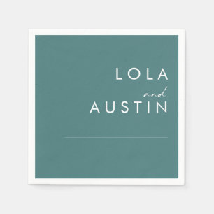 Serviette En Papier Dusty Boho Serviettes Mariages vertes