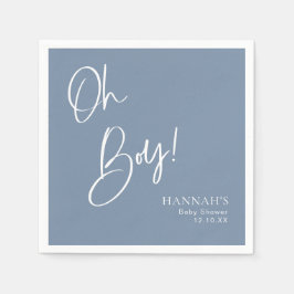 Serviette En Papier Dusty/ Denim Blue Oh Boy Baby shower