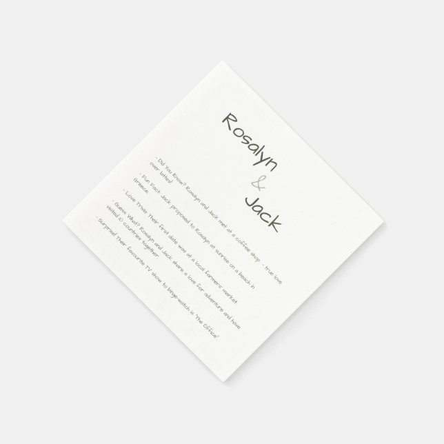 Serviette En Papier Dusty Green Décontracté écriture manuscrite Fun Fa (Coin)