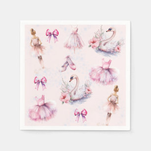 Serviette En Papier Dusty Rose Ballerina Anniversaire Avec Parties sci