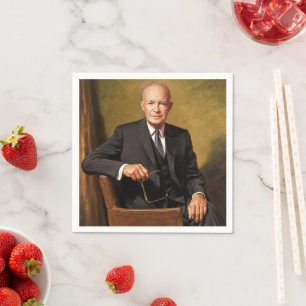 Serviette En Papier Dwight Eisenhower Président Portrait de la Maison