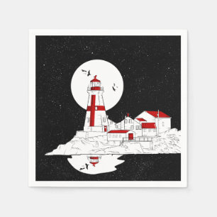 Serviette En Papier East Quoddy Head Phare plat