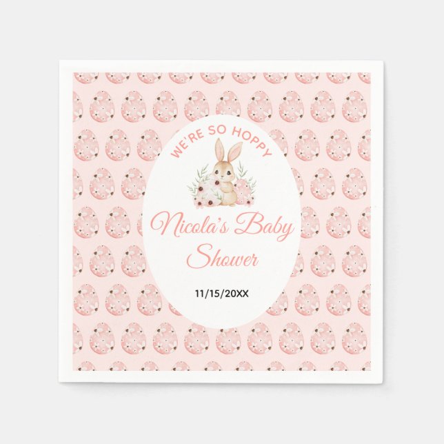Serviette En Papier Easter Bunny Baby Shower (Devant)