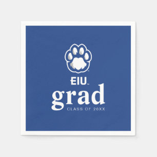 Serviette En Papier Eastern Illinois Panthers Empreinte de patte & EIU
