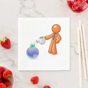 Serviette En Papier Eau Sur La Terre