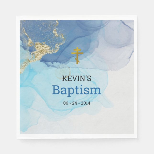 Serviette En Papier Eaux vivantes Baptême chrétien orthodoxe (Devant)