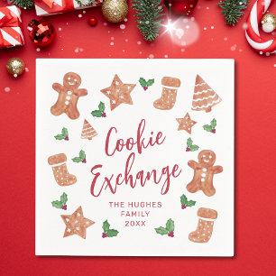 Serviette En Papier Échange de biscuits de Noël