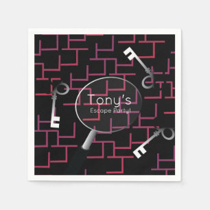 Serviette En Papier Échapper Partie Maze Keys Fournitures serviettes