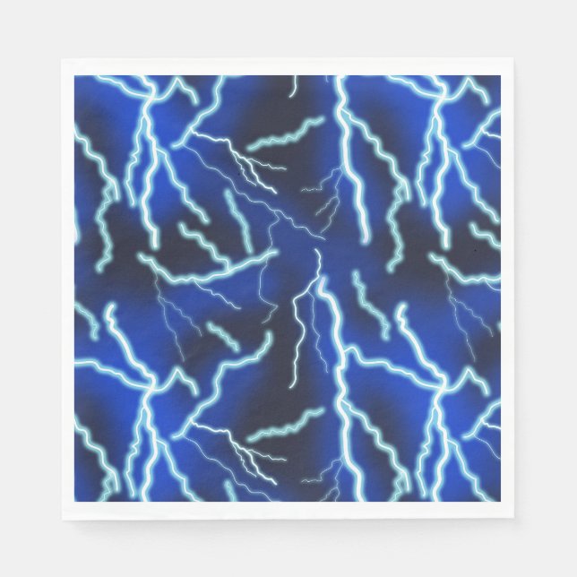 Serviette En Papier Éclair Électricité Tonnerre Ciel nocturne (Devant)