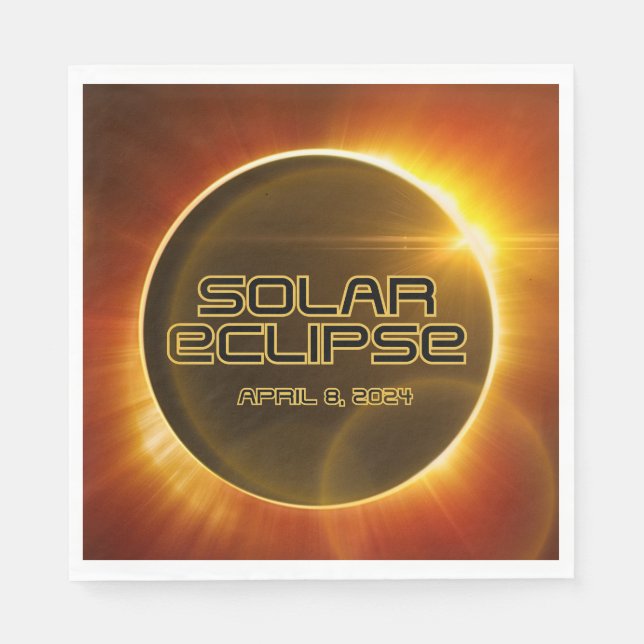 Serviette En Papier Éclipse solaire (Devant)