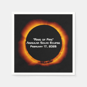 Serviette En Papier Éclipse solaire annulaire de 2026