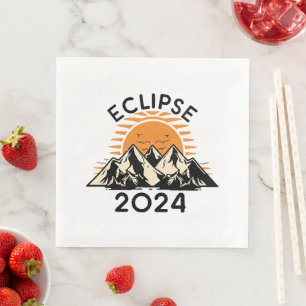 Serviette En Papier Éclipse solaire totale 2024