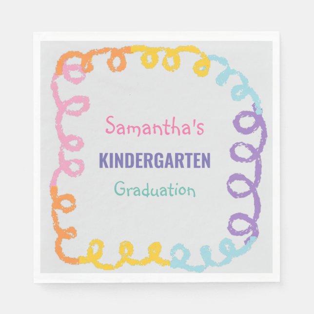 Serviette En Papier École maternelle Papier de Graduation Papier Napki (Devant)