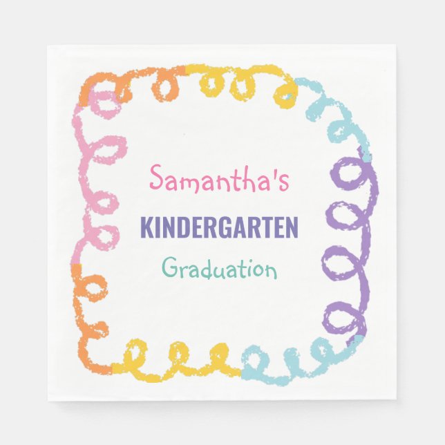 Serviette En Papier École maternelle Papier de Graduation Papier Napki (Devant)