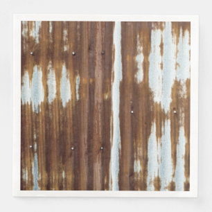 Serviette En Papier Écorce vintage en tôle ondulée