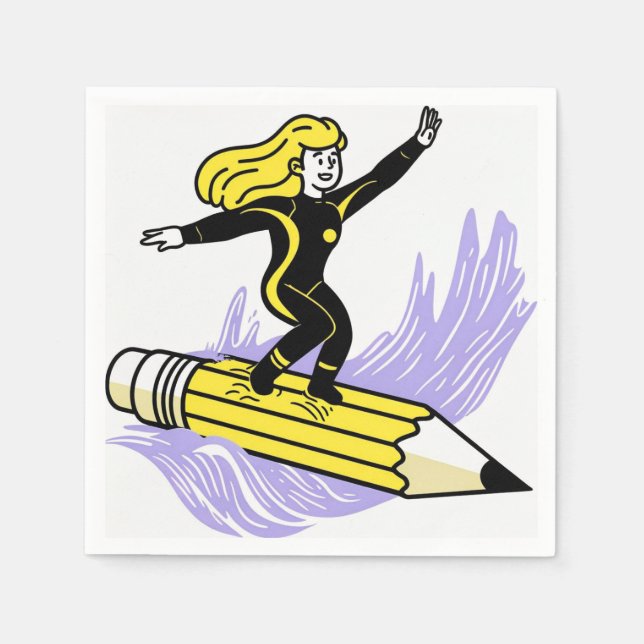 Serviette En Papier écrire avec vos pensées (Devant)