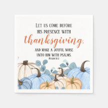 Écriture de Thanksgiving Patch de citrouille bleue