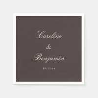 Écriture Marron Classique Élégant Mariage Nom Pers