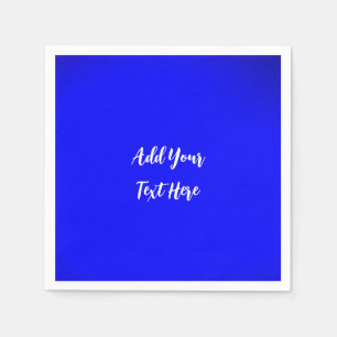 Serviette En Papier Écriture professionnelle ajouter du texte bleu mod