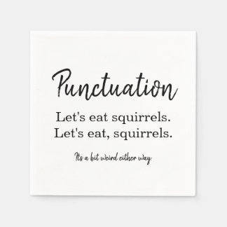 Serviette En Papier Ecrivain Humour Drôle Ponctuation Typographie