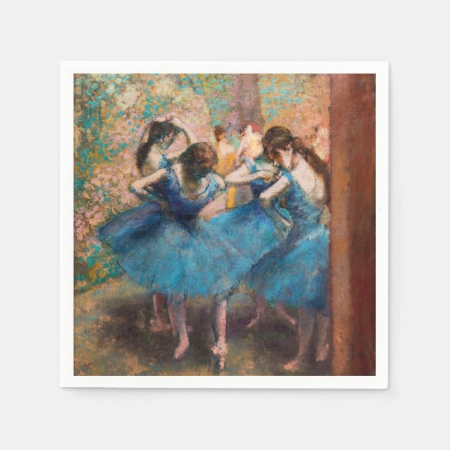 Serviette En Papier Edgar Degas - Danseurs en bleu (Devant)