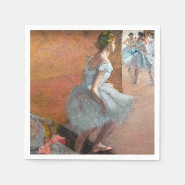 Serviette En Papier Edgar Degas - Danseurs Escalade d'un escalier (Devant)