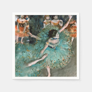 Serviette En Papier Edgar Degas - Danseuse Qui Balaye. Danseur En Vert