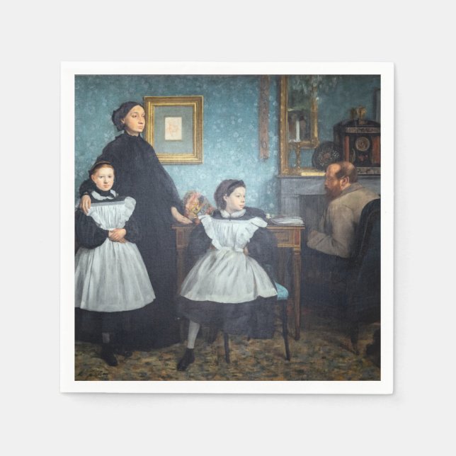 Serviette En Papier Edgar Degas - La famille Bellelli (Devant)