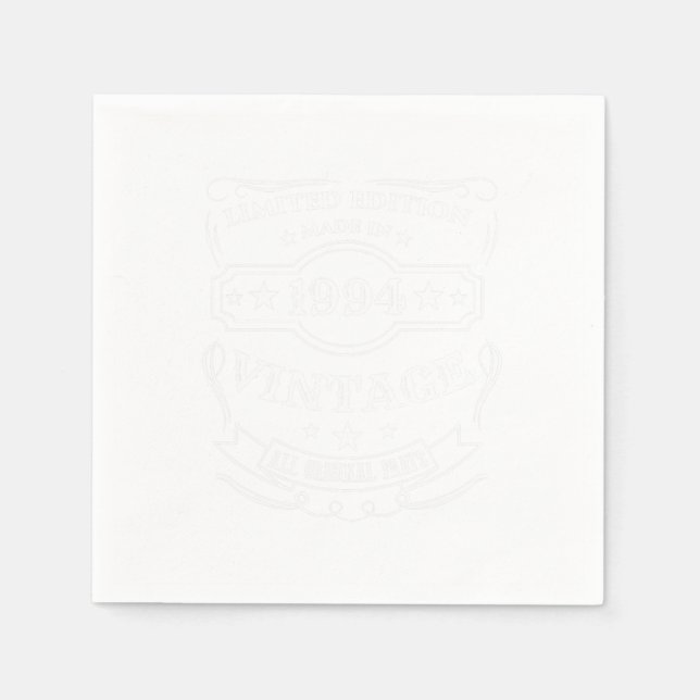 Serviette En Papier Edition Limitée Fabriquée En 1994 Cadeau Anniversa (Devant)