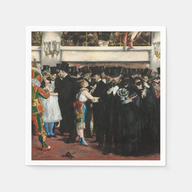 Serviette En Papier Edouard Manet - Bal masqué à l'Opéra (Devant)