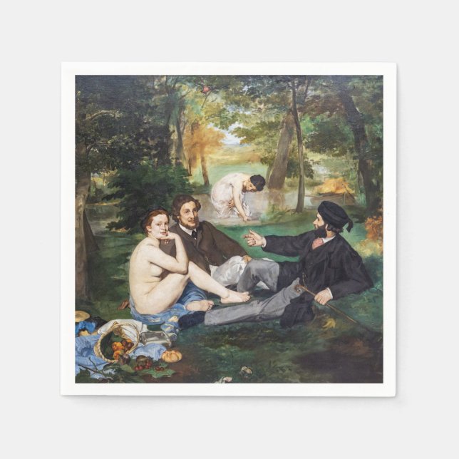 Serviette En Papier Edouard Manet - Déjeuner sur l'herbe (Devant)