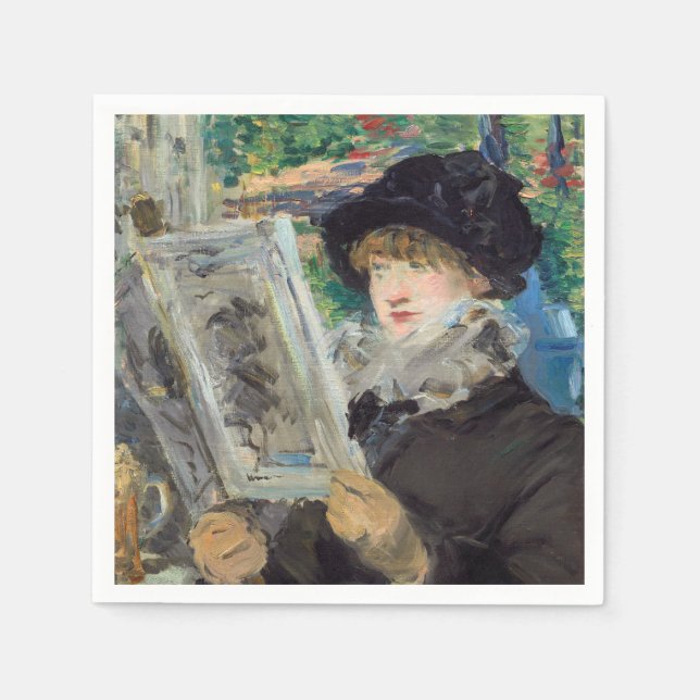 Serviette En Papier Edouard Manet - Lecture Femme (Devant)