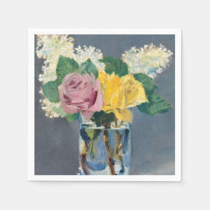Serviette En Papier Edouard Manet - Lilas et Roses