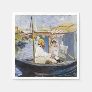 Serviette En Papier Edouard Manet - Monet dans son Studio Boat