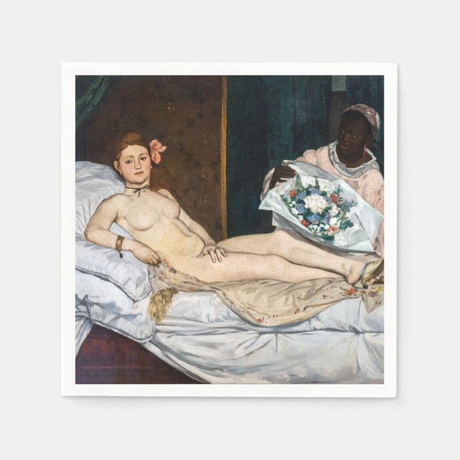 Serviette En Papier Edouard Manet - Olympia (Devant)