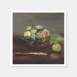 Serviette En Papier Edouard Manet - Panier de fruits