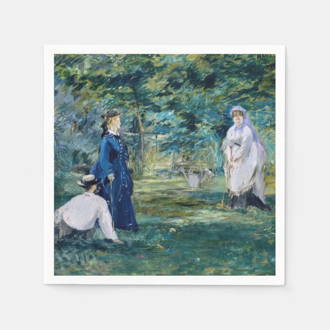 Serviette En Papier Edouard Manet - Un jeu de Croquet (Devant)
