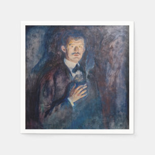 Serviette En Papier Edvard Munch - Autoportrait avec cigarette