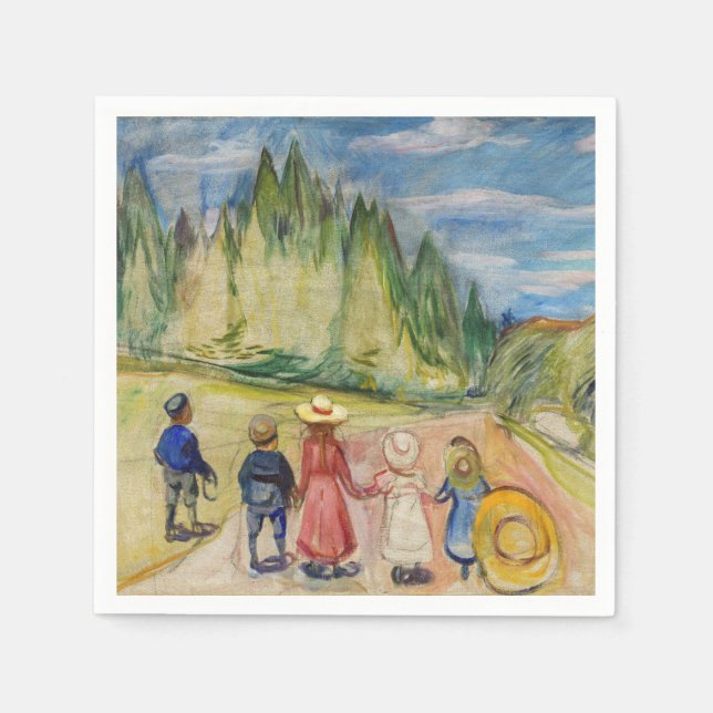 Serviette En Papier Edvard Munch - La forêt Fairytale (Devant)