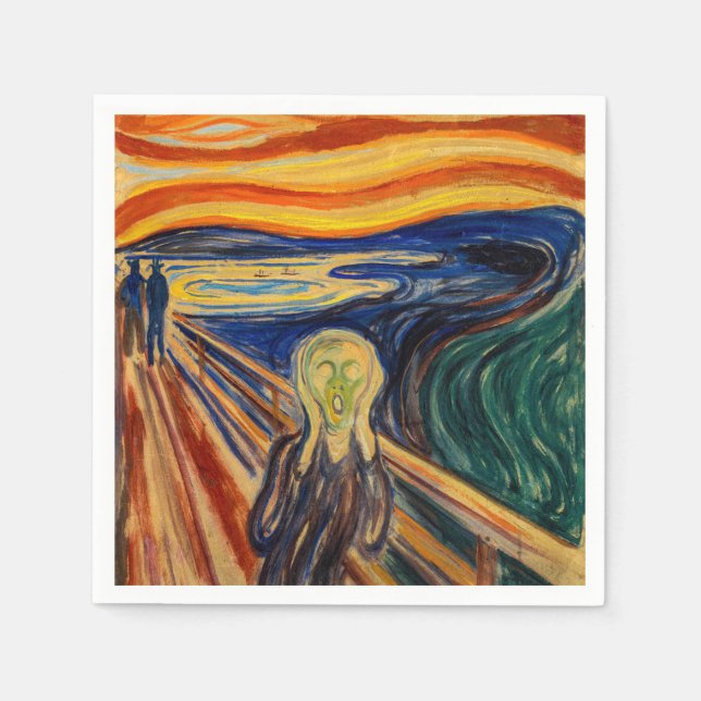 Serviette En Papier Edvard Munch - Le cri 1910 (Devant)