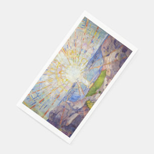 Serviette En Papier Edvard Munch - Le Soleil 1911